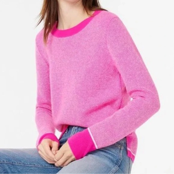 100% Cashmere J.Crew Limited-edition Crewneck Sweater with bird's-eye stitch XL - Picture 10 of 12